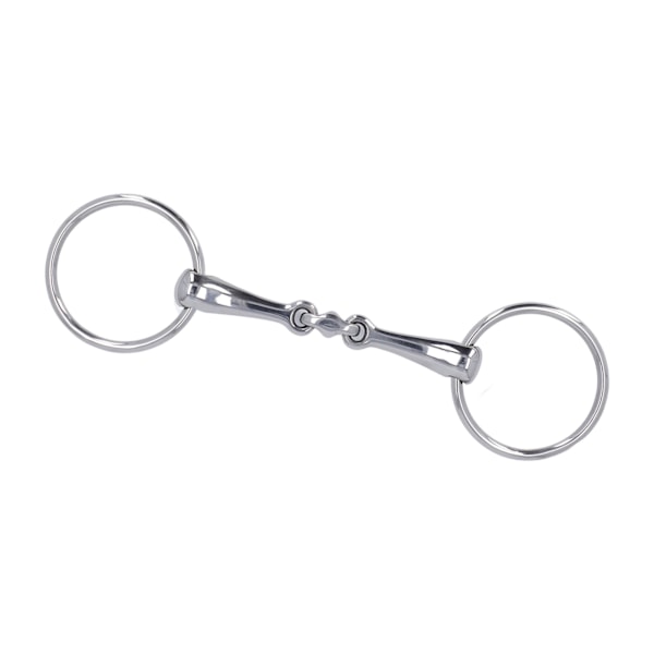 Heste Snaffle Rustfritt Stål Fleksibel Leddet Slitasje Rustfritt O-Ring Heste Munnbitt for Hesteveddeløp
