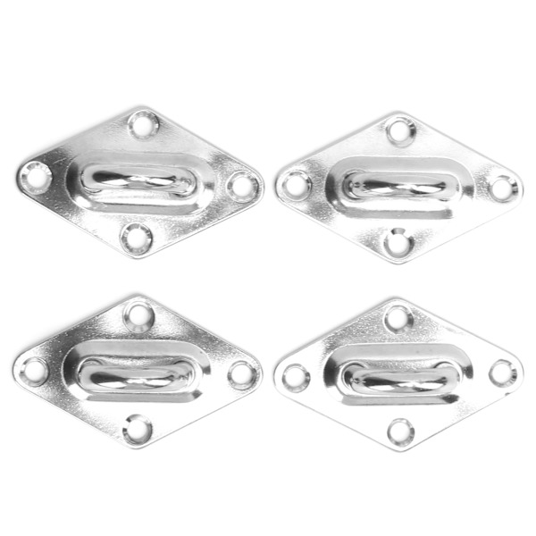 4 STK 8MM Eye Plate Diamantformad takkrokdyna Häftning Krokögla Marina hårdvara Yachttillbehör