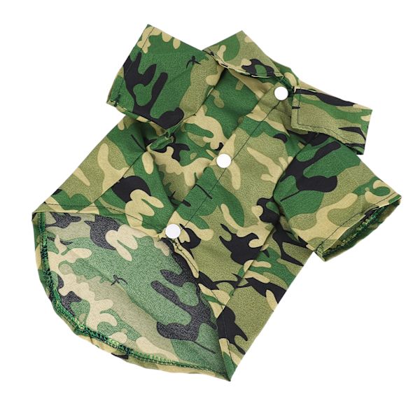 Hundetrøje Hudvenlig Åndbar Mode Vaskbar Kæledyrsbeklædning Til Forår Sommer XZCS18 Grøn Camouflage S