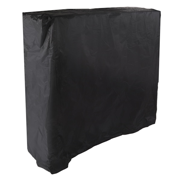 Pingisbordsöverdrag Svart Dragkedja 210 Silverbelagd Vattentät Dammtät Tennisbordsöverdrag för Uteplats 155x75x150cm