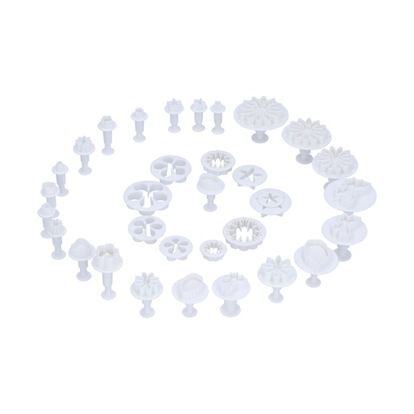 33PCS/Set Fondantkakformar Kakor Kexform Form Baka Tillbehör DIY Verktyg