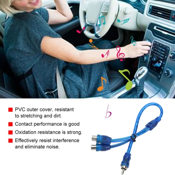 Mann til 2 Kvinnelig Lyd Splitter Kabel Adapter 0.3 M