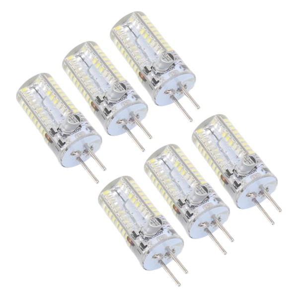 6 stk GY6.35 LED-pærer 5W AC 12V Varmhvit 2700 til 3000K Hvit 6000 til 6500K 500LM 72LED Lyspærer for Hjemmekontor Ren Hvit