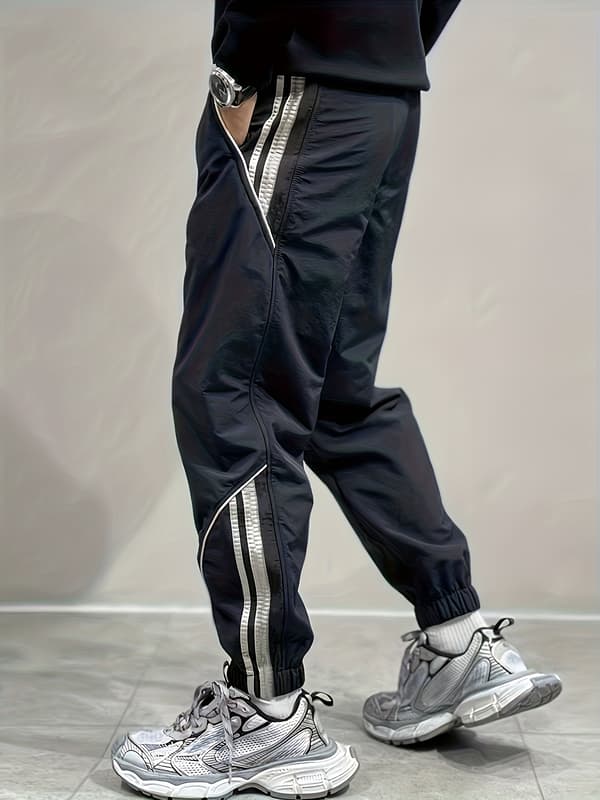 Herrebukser, Herre Joggingbukser Sorte Black Asian L