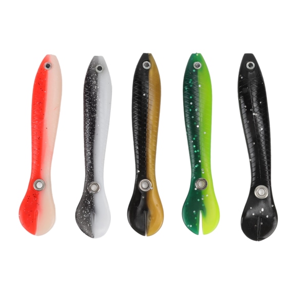 5 st Loach fiskedrag 10 cm hög simulering 3D-ögon Mjuk Flexibel Vivid Loach Bait Fiskedrag