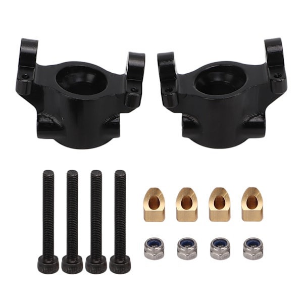 1 par aluminiumslegering forreste C-sæde CNC C-hub til Axial RBX10 Ryft 1/10 RC Crawler bilreservedele Sort