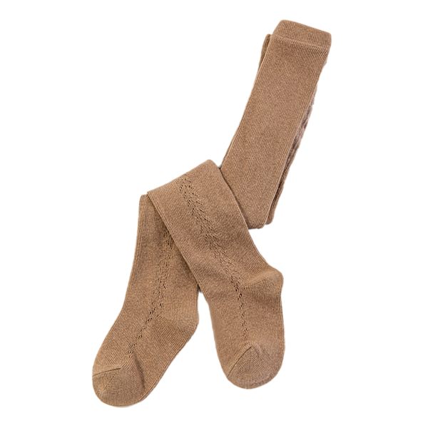 Baby Leggings Hollow Out Bekväma Mjuk Bomull Varm Andningsbar Elastisk Midja Khaki för Vår Sommar L (ca 3-5 år gamla)