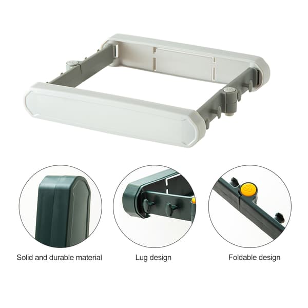 Sammenleggbar plastposeholder for søppelbøtte, veggmontert søppelposeholder