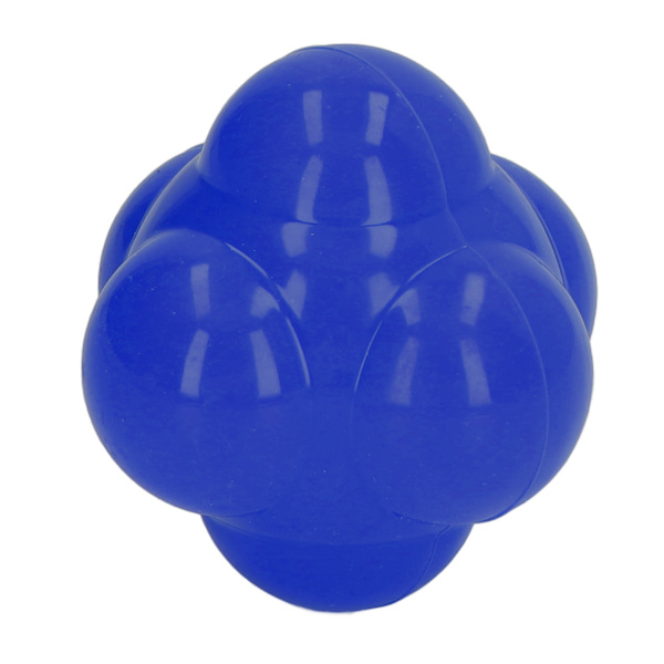 Reaktionsboll i Gummi, Ljus Färg, Hexagon, Reaktionsboll för Träning, Förbättrar Hand-Öga-Koordination, Agility, Blå