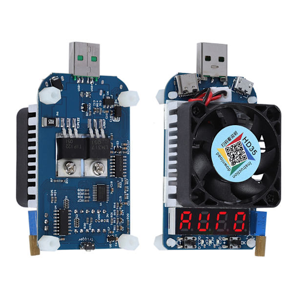 USB elektronisk belastningsmotstand Spenning Flow Meter Utladningsbatteri Tester HD35 (5A/35W)