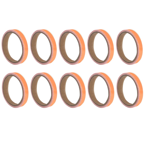 10 kpl itseliimautuvaa valaisevaa teippiä, lavan itsevalaisevaa liukumatonta fluoresoivaa tarraa, oranssipunainen 1,2 cm x 3 metriä