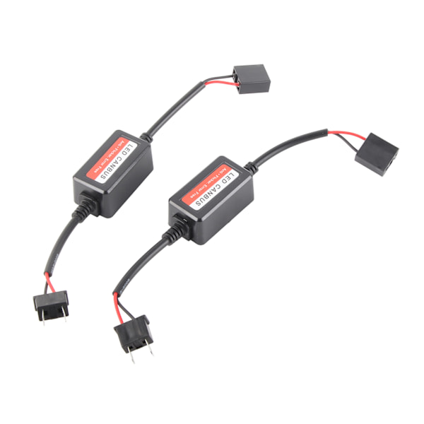 2 stk. H7 Bil LED-frontlyktdekoder Radio Audio Anti-interferens Feilfjernerfilter