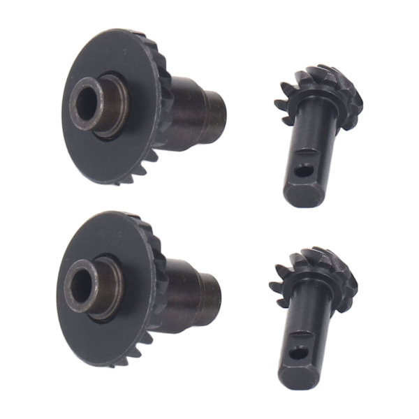 2 Par Stål Helical Växelsats Stål Svart RC Främre Bakre Axlar Ståldrev för TRX4M 1/18 RC Crawler Bil Främre Bakre Axel 10 24T