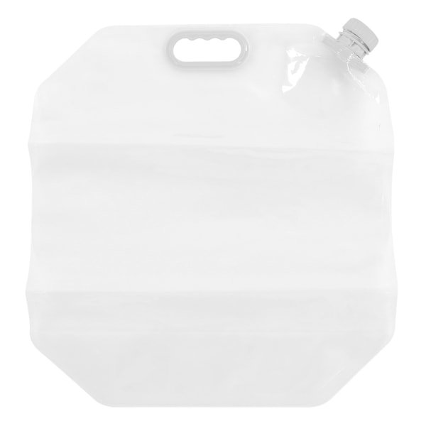 15L sammenklappelig vandbeholderpose Gennemsigtig PVC Genanvendelig, frysebar vandbeholder til nødsituationer udendørs camping hvid