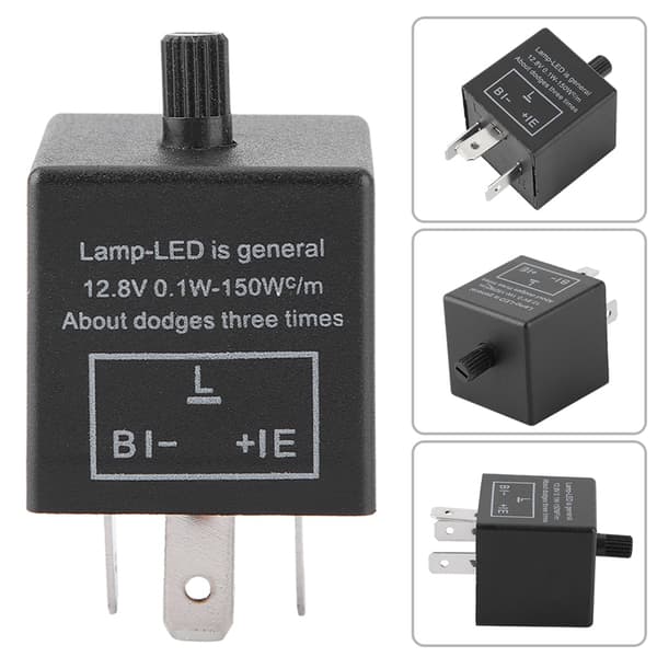 Elektronisk LED Justerbar Blinkrelæ Blinklys CF14 JL02 til CF14K