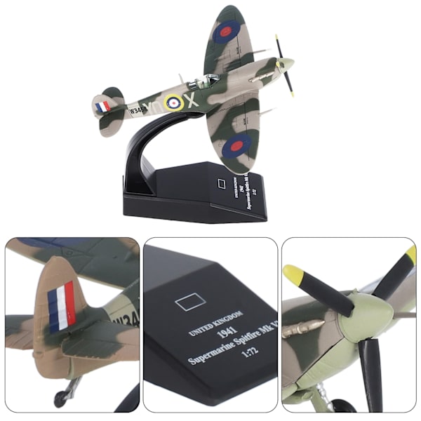 1:72 Skala Stridsflygplan Modell Livslik Dekoration Simulerad Legering Flygplan Modell Leksak
