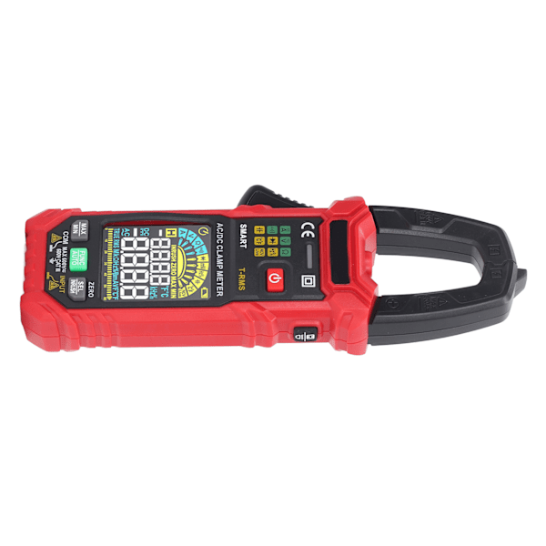 Digitalt tangamperemeter Multimeter Spændingstester TRMS Måler Strøm Temp Kapacitans Modstand Dioder Kontinuitet HT203D