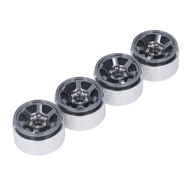 4 ST RC hjulnav set aluminiumlegering CNC RC hjul fälgnav för 1,9 tum däck slitbana titan