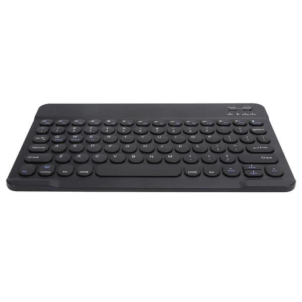 Trådløst Bluetooth-tastatur til Tablet Smartphone Computertilbehør 10in Sort Rund Hætte