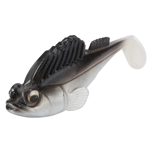 Deep Running Soft Bait Jumping Paddle Tail 75mm/13g Anti-hanging bund Fake Soft BaitSort Sølv