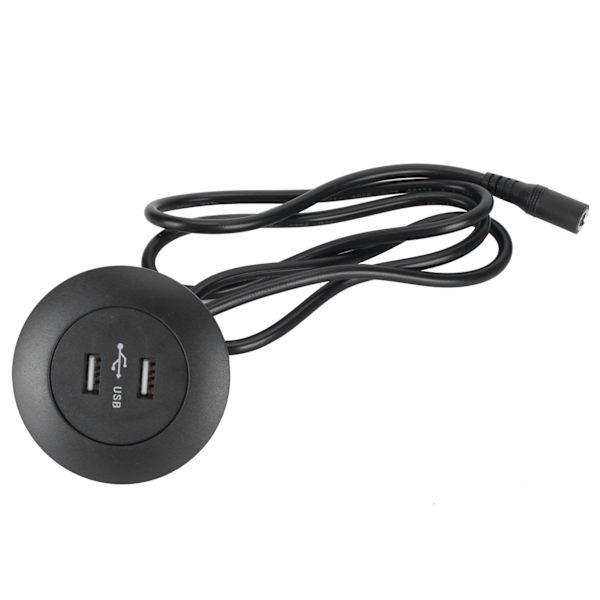 Dobbel USB2.0 ladesokkel telefonlader for elektrisk lenestol sofa hjemmemøbler deler svart EU-plugg 100‑240V
