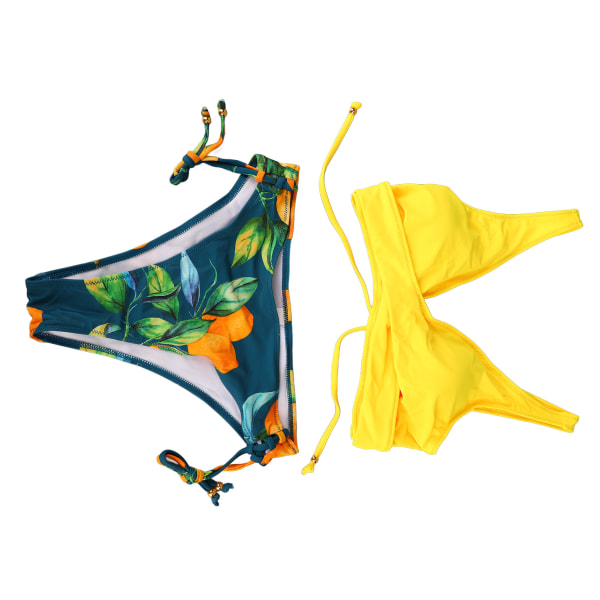 Kvinner Bikini Badedrakt 2 Del Vanntett Pustende Vakker Badedrakt for Beach Swimming Party