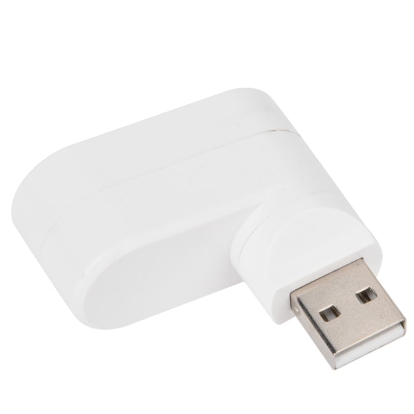 USB-hubbartsportar USB 2.0 Mini Rotate Splitter Adapter Hub för PC Notebook Laptop Mac Vit