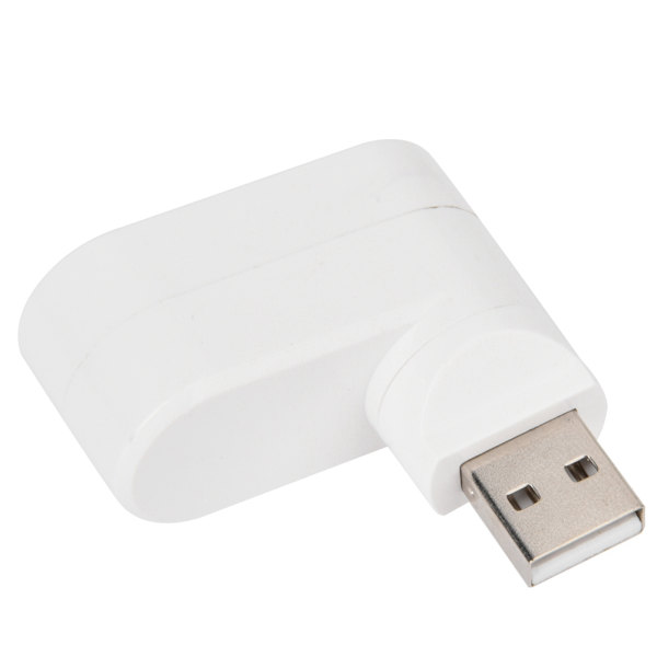 USB Hubs Porte USB 2.0 Mini Rotate Splitter Adapter Hub til PC Notebook Laptop Mac Hvid