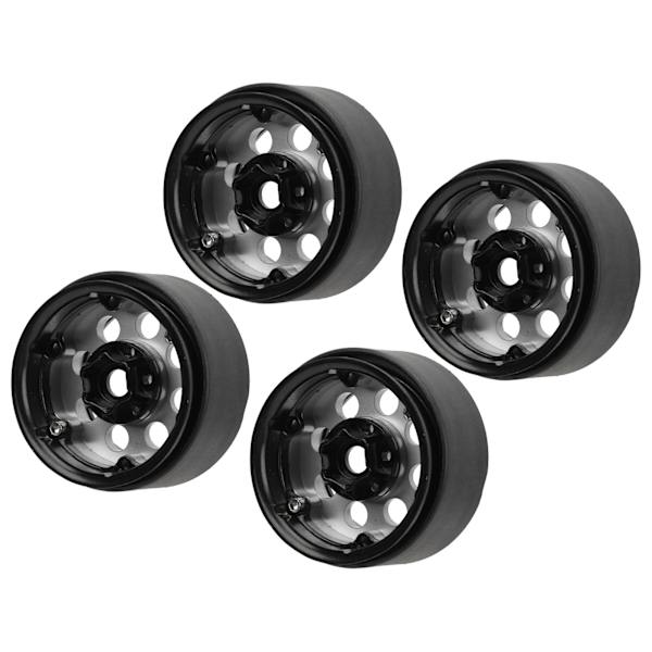4kpl RC Vanteen Kehä 1.9 Tuuman Alumiiniseos Vakaa RC Auton Pyörän Napa Axial SCX10 II III Hopea