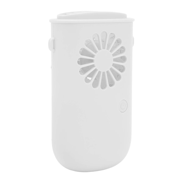 Hængende halsventilator bærbar 3 hastigheder genopladelig 800mAh mini halskæde ventilator til kontor camping vandreture hvid
