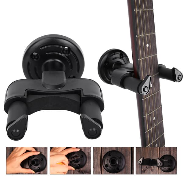 2 st. väggfästen i ABS-plast för gitarr, bas, mandolin, banjo, fiol