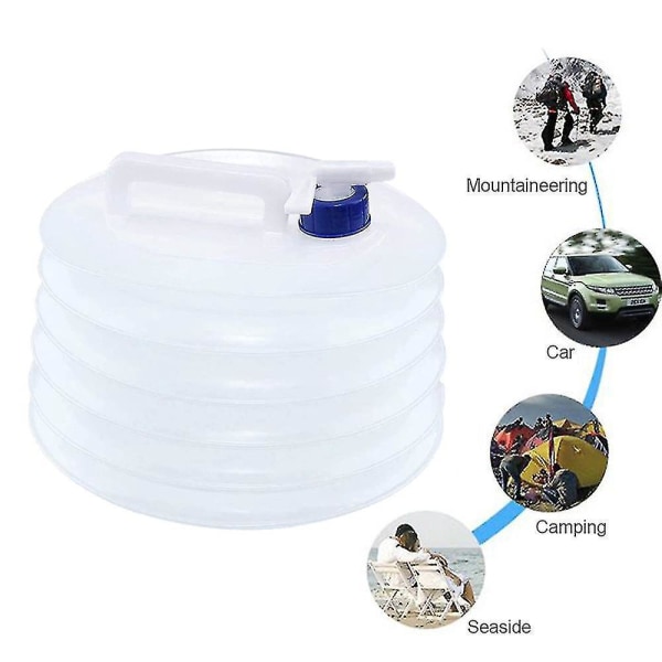 2 pakke sammenleggbare vannbeholdere, høykvalitets bærbar vannlagring, 8L