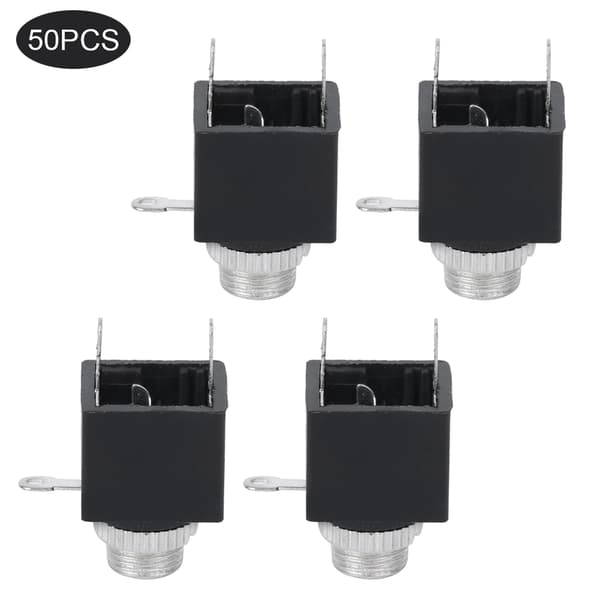 50 STK Lydkontakt Pluggadapter Terminaler Elektrisk Tilbehør DIP 3,5 MM Pin med Mutter
