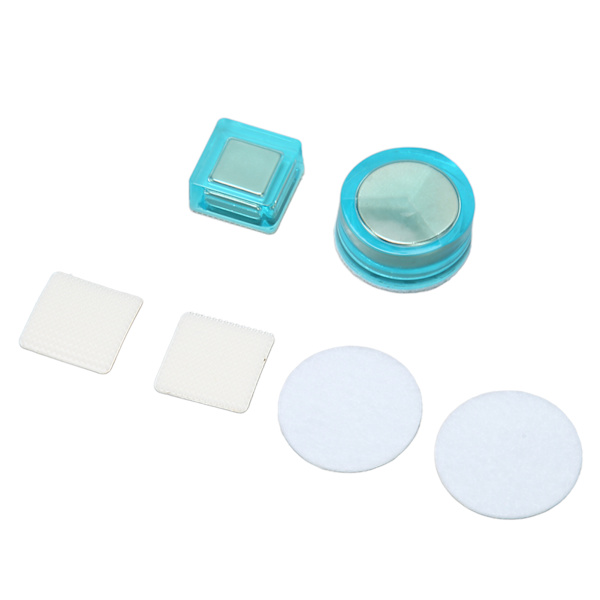 Akvarium Magnetisk Børst Mini Rund Kvadrat Dobbeltsidet Rengøring Glasrenser Magnetisk Børst til Fiskekum