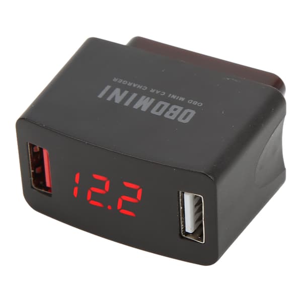 Universal Bil OBD-lader DC12-24V Dobbel USB LED Digital Skjerm Ladeadapter