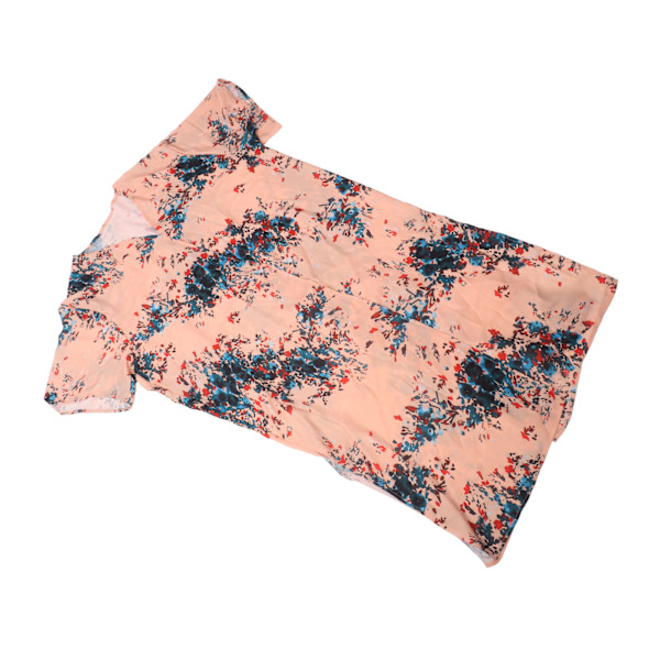 Dame Strand Cover Up Blomsterprint Løs Åndbar 3/4 Ærme UV Beskyttelse Badedragt Cover Up