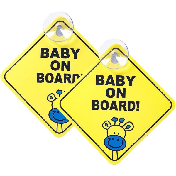 Baby-ombord-bil magnetiske reflekterende sikkerhetsadvarselsklistremerker - sett med 2 tekstbokskolonne