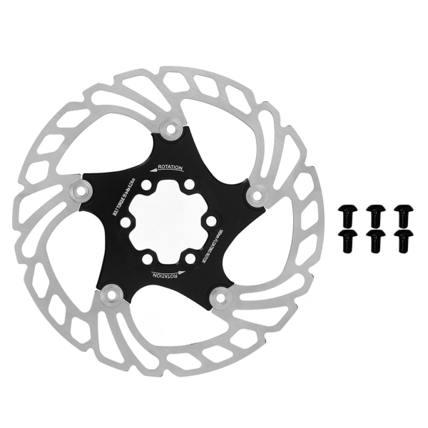 Cykel Skivbroms Rotor Lättvikt Värmeavledning Mountain Road Bike Flytande bromsskiva med 6 skruvar 160mm/6.3in