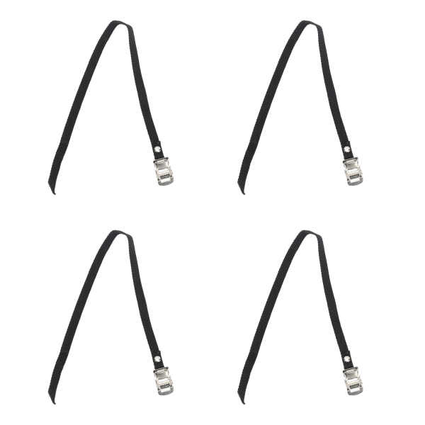 2 Par Sykkelpedalstropper Nylon Justerbar Metall Tåklips 50cm Lengde Sykkelpedal Tåstropper
