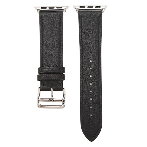 Älykellon nahkaranneke Universal watch vaihtoranneke IWatch Series SE:lle 8 7 6 5 4 3 2 1 38 mm 40 mm 41 mm musta