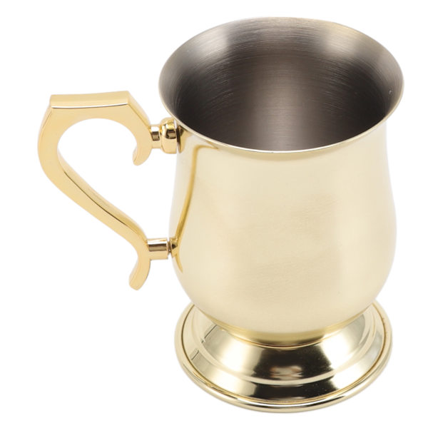 Moskva Cocktail Mule Krus i Rustfrit Stål - Multifunktionelt Cocktail-drikkeglas til Øl, Iste og Iskaffe - Guldbelagt