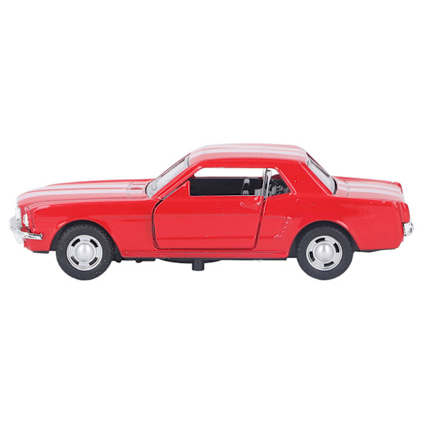 Retro-auto malli 1/32 mittakaavassa Vedä taakse Seos Klassinen ajoneuvo lelu Avattavilla ovilla Lapsille Keräilijöille Punainen