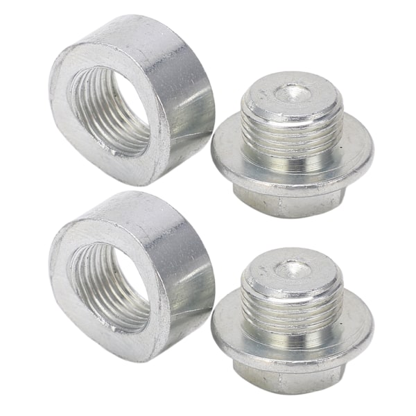 1 Par Syre-Sensor Svetsbussning M18 X 1.5mm Notchad Montering Bussning med Zinkpläterad Plugg för Bil