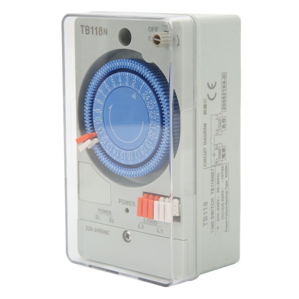 Mekanisk timerbryter Anti-interferens Programmerbar tidtaker for gatelys 220‑240V