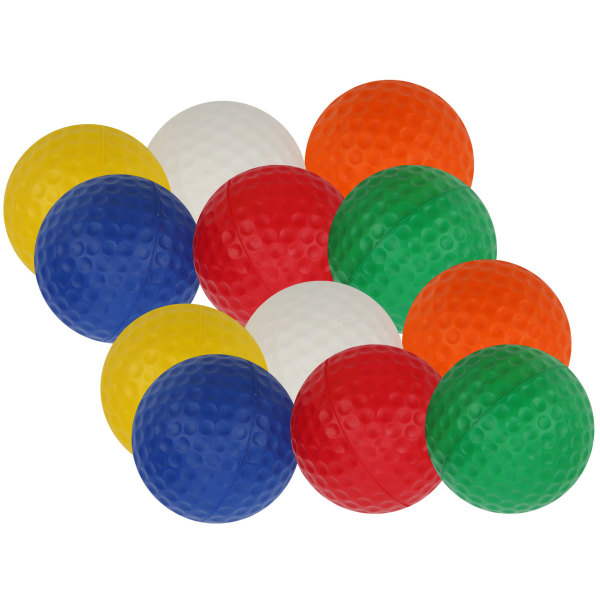 12stk Golf PU Ball Svamp Skumball Tilførsel Hvit Rød Oransje Gul Grønn Blå
