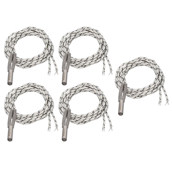 5 stk 3D-skriver varmeelement 50W rustfritt stål hode nikkel krom tråd 3D-skriver varmeelement patronvarmer 1m/39.4in DC12V