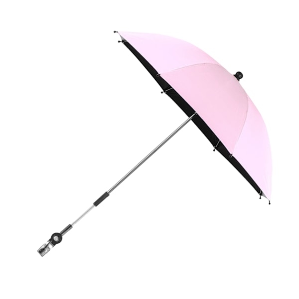 Barnvagnsparasoll UV-skydd Fri Rotation Avtagbar Universal Vagnparasoll Rosa