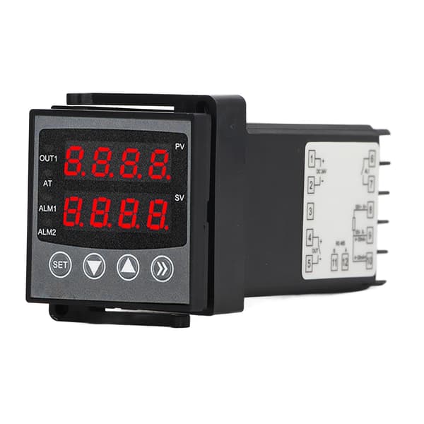Digital temperaturregulator med larm Intelligent PID-kontroll Dubbel display termostat DC 24V