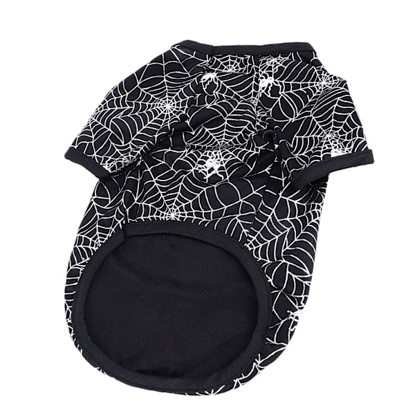 Halloween Kostume til kæledyr - Sjov edderkoppespind-print - Åndbar og behagelig polyester-trøje til hunde og katte