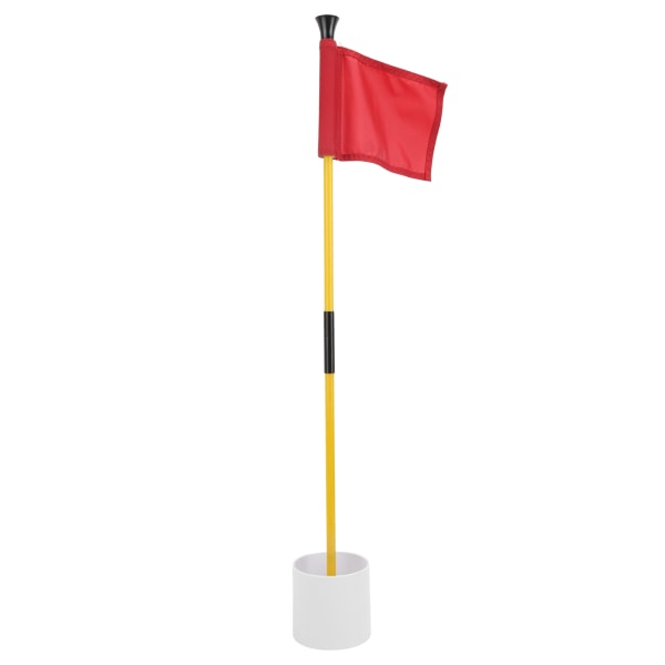 Golfnål Flaghuls-kopsæt til Mini Putting Green Flagstick Yard Practice Supplies Bærbar 2-sektion aftagelig rød